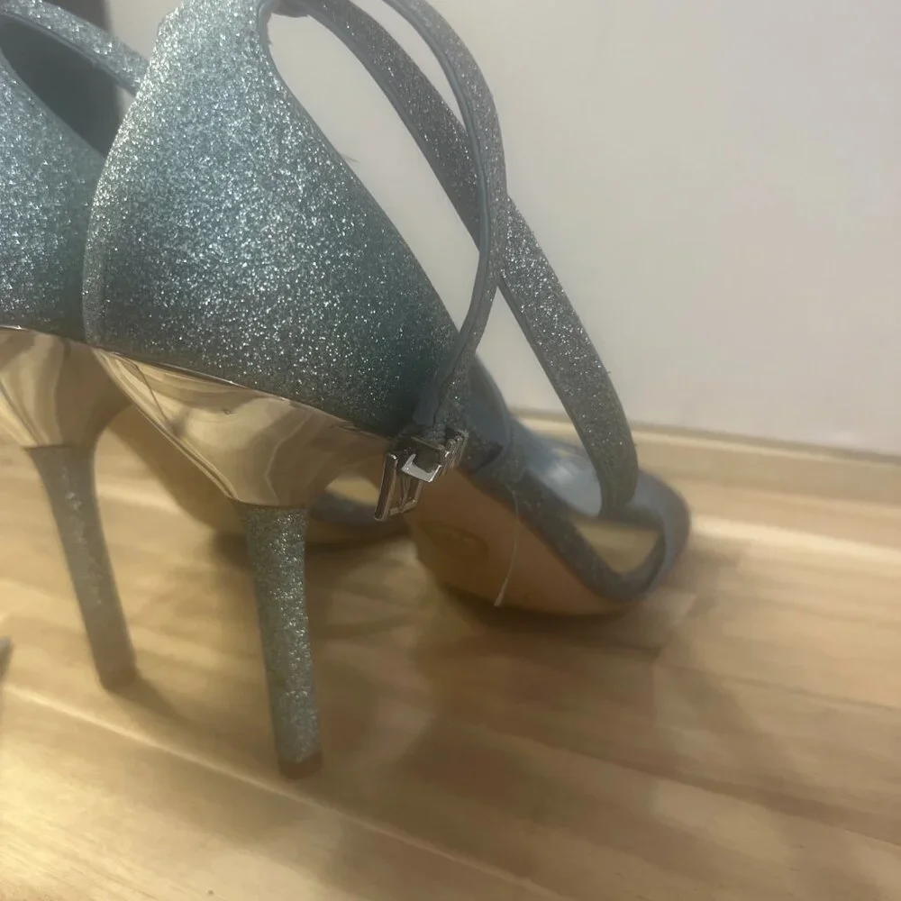 MICHAEL MICHAEL KORS Women's Astrid Stiletto Dress Sandals Size 7 Blue‎
